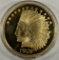 3.5 IN 1907 INDIAN HEAD $10 GOLD PROOF REPLICA
