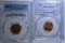 1936-D  MS66 RB & 37 MS66 RD WHEAT CENTS PCGS