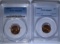 1944-D MS66 RD & 44-S MS66 RD WHEAT CENTS PCGS