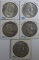 (5) MIXED DATE FRANKLIN HALF DOLLARS VG OR BETTER