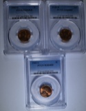 (2) 1945-D MS66 RD & 45-S MS66 RB WHEAT CENTS PCGS