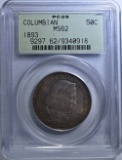 1893 COLUMBIAN HALF DOLLAR MEDAL PCGS MS62