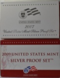 2007 & 2009 US MINT SILVER PROOF SETS