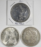 1921 P,P,D MORGAN DOLLARS XF/AU