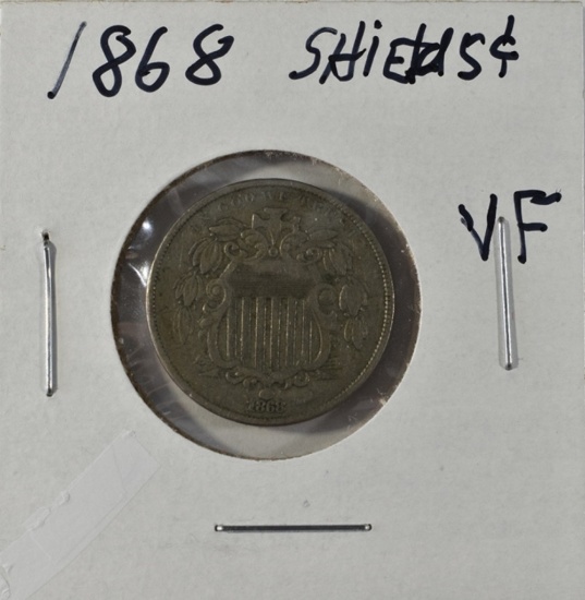 1868 SHIELD NICKEL VF  SCRATCHED