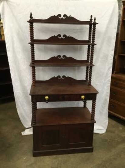 Antique Walnut Etegere'