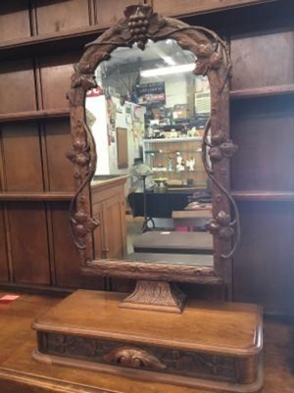 Ornate Antique Shaving Mirror