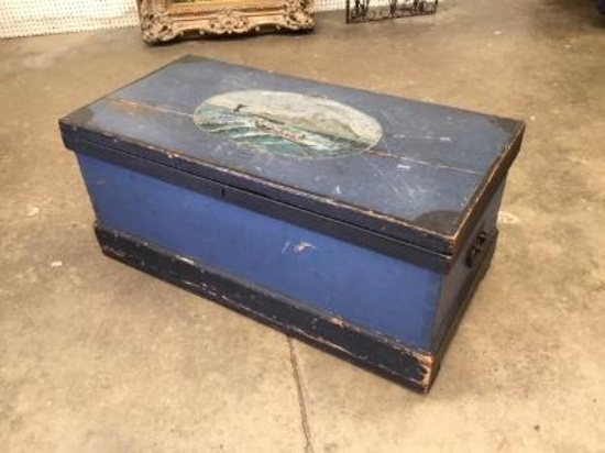 Antique Painted Trunk