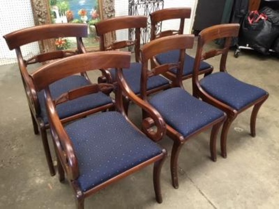 6 Vintage Mahogany Chairs