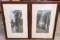 2 Large Framed Etchings