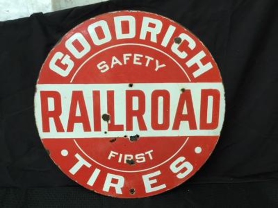 Goodrich Railroad Porcelain  26" sign