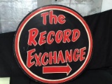Record Exchange Wooden Sign
