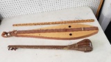 2 Old Wooden Instruments