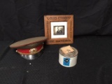 Framed Tin Type, Foreign Military Hat, Can