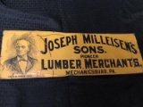Joseph Milleisen's Lumber Merchants Tin