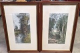 2 Large Framed Etchings