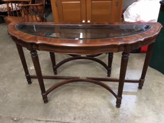 Glass Top Foyer Table