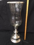 Large Silver Plate Candle Holder
