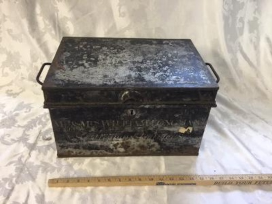 Old Metal Cash and Deed Box
