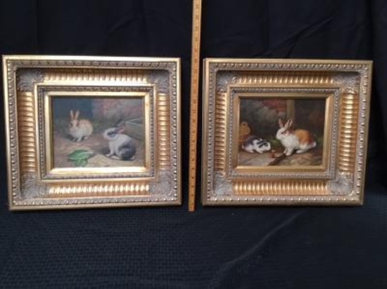 Oil on Canvas Rabbit Paintings