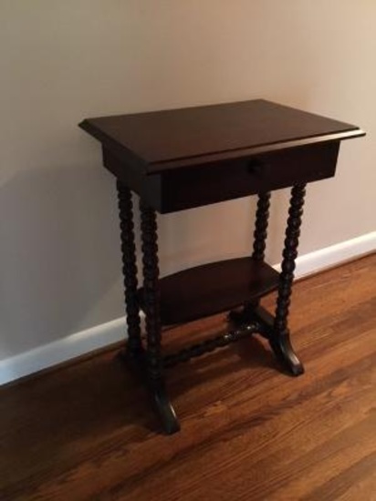 Mahogany Table with Turned Legs