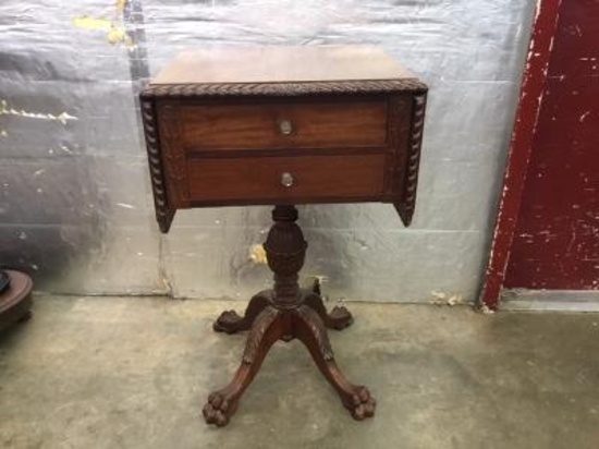 Ornate 2 Drawer Side Table