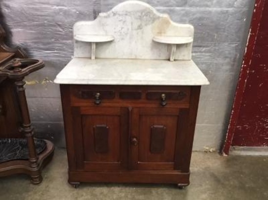 Walnut Mable Top Washstand