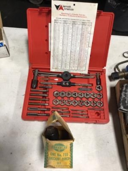 Tap and Die set with Greenlee knock out punch