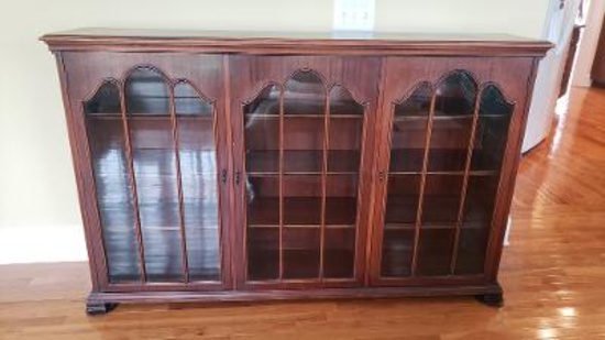 Mahogany Triple Bookcase