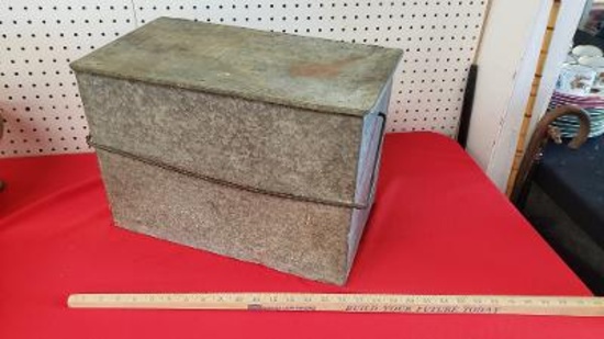 Galvanized milk box