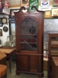 Mahogany Corner Cabinet With Inlay