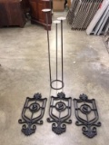 Iron Plaques, Metal Candle Stand