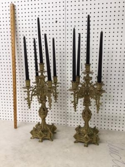 Early Brass Candelabra