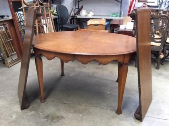 Burlwood Dining Table (2 leaves)