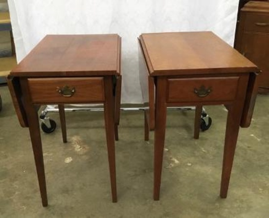 Pair Drop Leaf End Tables