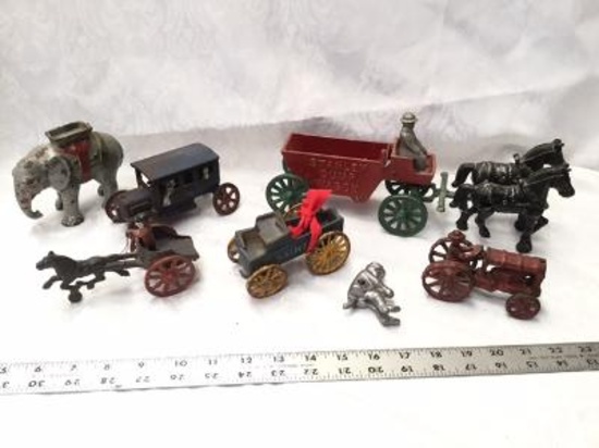 Old Cast Iron Toys and Bank