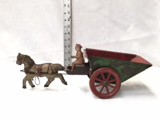 Metal Horse and Cart