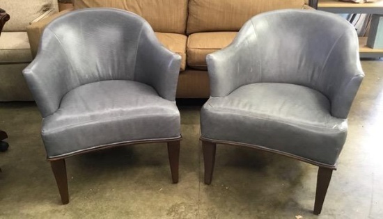 Pair Leather Chairs