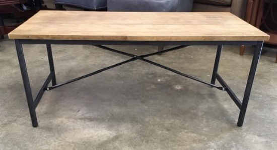 Coffee Table with Metal Base