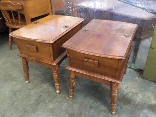 Pair Maple Side Tables