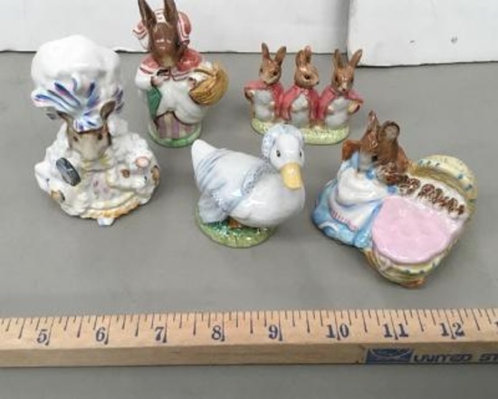 5 Beatrix Potter Figurines