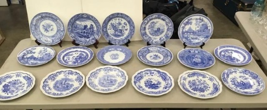 17 Spode Plates