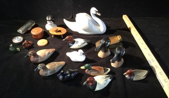 Metal Ducks, Swan, Etc