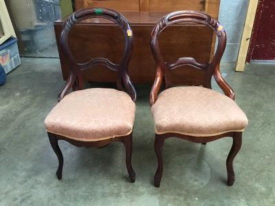 Pair Walnut Chairs