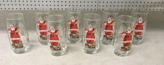 Santa Coca Cola Glasses