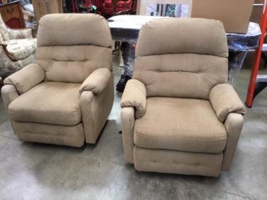 Pair Small Recliners