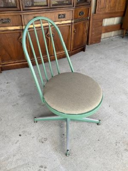 Green Metal Swivel Chair
