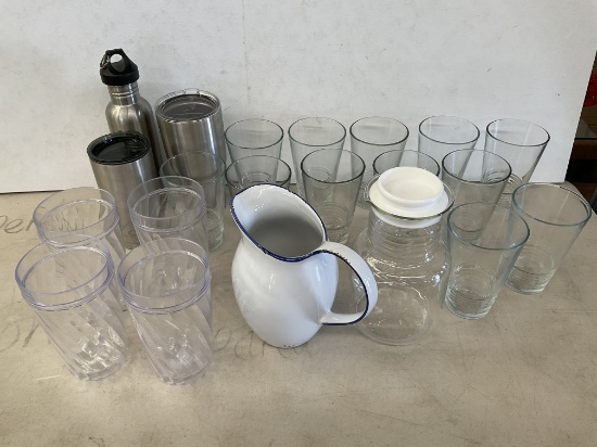 Glasses, Acrylic, Metal Drinkware