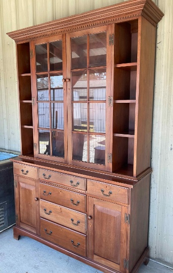 Solid Walnut Breakfront/Secretary