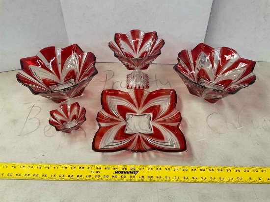 Red/Clear Glass